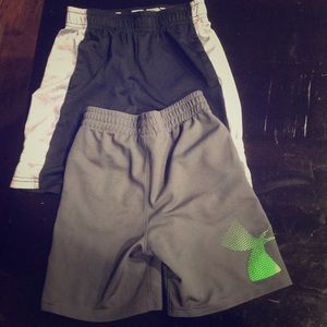Kids shorts under armour and Reebok
